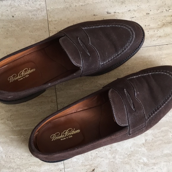 brooks brothers suede loafers